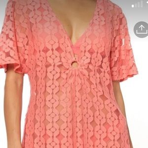 Jessica Simpson Crochet ORing Coverup Size L